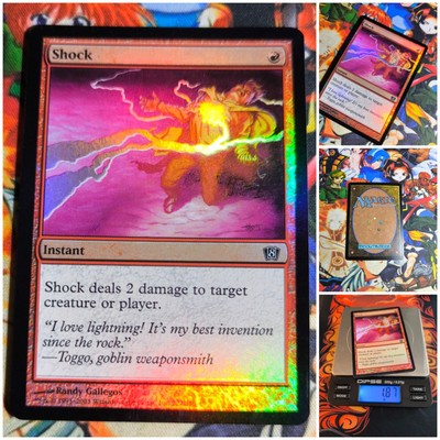 MTG Shock   Foil Nm 8th Edition Magic the Gathering 2003 Red Og Card Schock