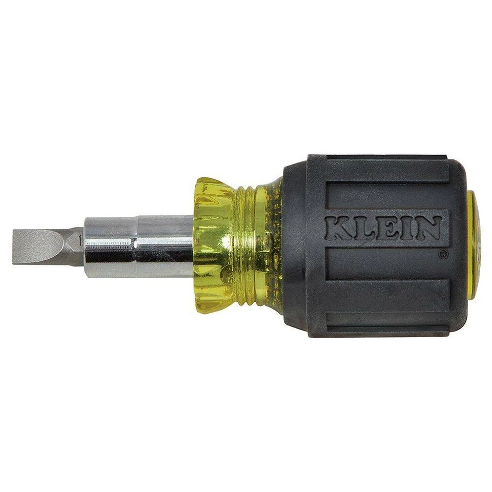 Klein Tools 32561 Stubby Screwdriver and Nut Driver 6-in-1 Multi-Bit, 2 Phillips - Image 2 of 4