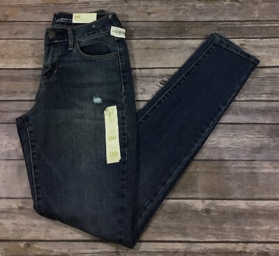 Old Navy NWT Womens Curvy Skinny Darci Jeans 00 Medium Wash Cotton Stretch  B37