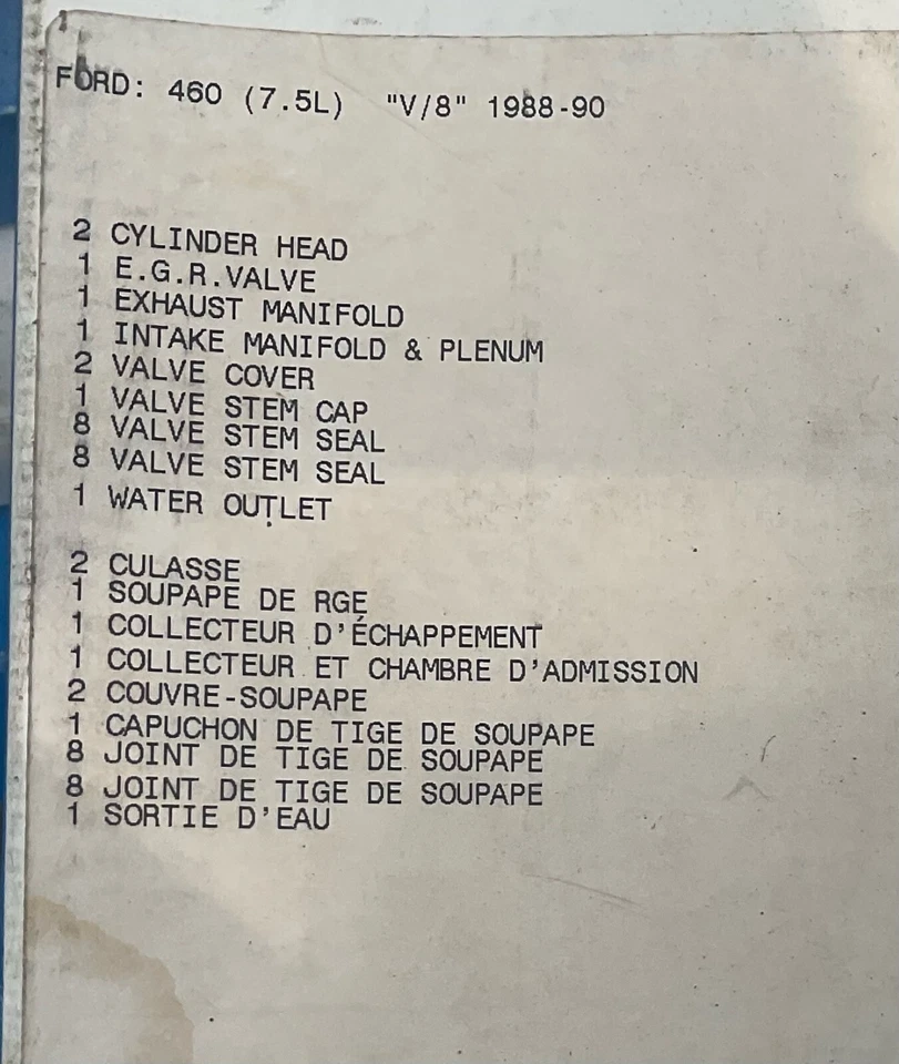 Juego de juntas de culata de motor Victor Reinz HS3978X Ford Foto 2 de 2