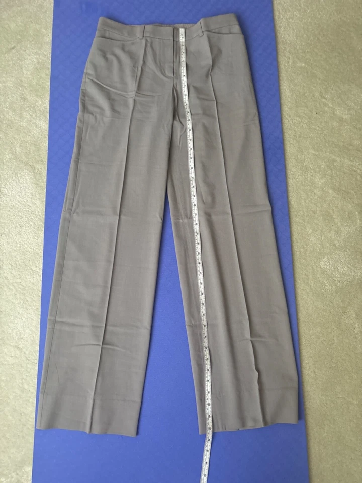 New Emporio Armani Gray Wool Dress Pants Trousers Size 8 Made in Italy Women