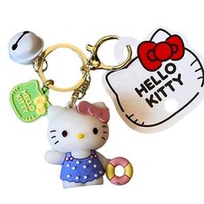 Hello Kitty Swimsuit KEYCHAIN Key Clip Mini Figurine Purse Fob Bag Charm Toy