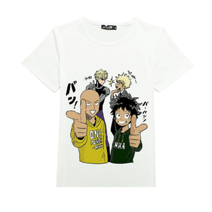 Details About Anime One Punch Man My Hero Academia Saitama Midoriya Izuku Short Sleeve T Shirt - 