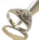 14k yellow rose gold .86ct SI2 H round engagement wedding band ring set 6.2g 10 — photo 7