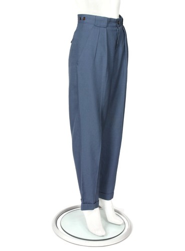 Country Road Australia Women's Trousers Blue Pleated Vtg 80s Pants size 6 - 131 - Picture 3 of 6