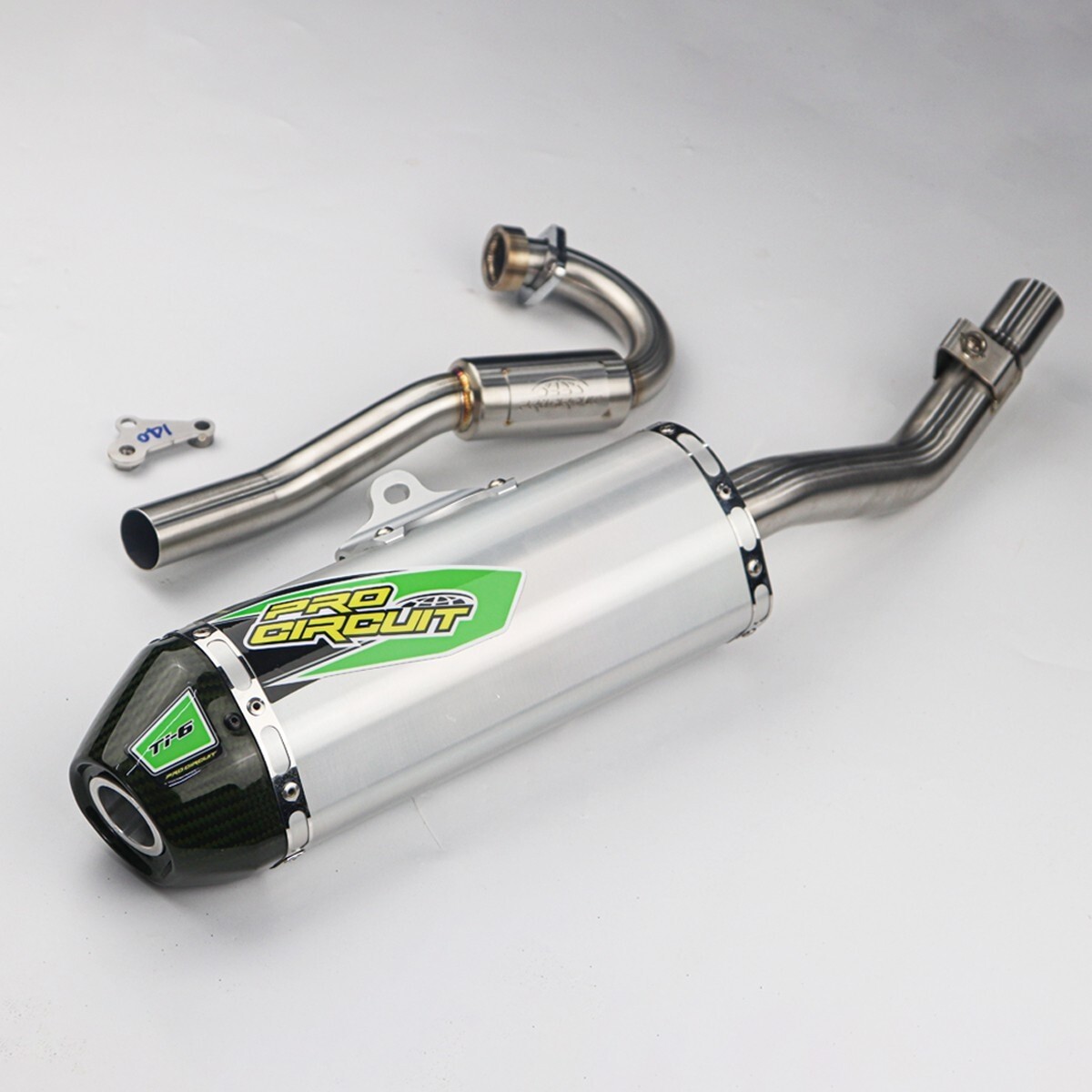 Full System Complete Muffler Exhaust Green Carbon Fit FOR KAWASAKI KLX140L KLX