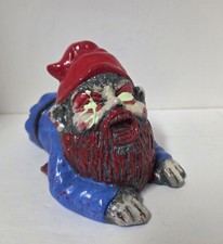 Zombie Garden Gnome Glowing Eyes Ceramic