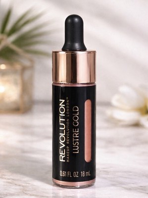 NEW SEALED Makeup Revolution Lustre Gold Liquid Highlighter 0.61 fl oz / 18 mL 2