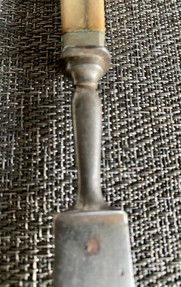 Altes Buttermesser Spatel Gottlieb Hammesfahr Solingen, Griff Horn Antik - Bild 3 von 4