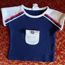 Girls 2T Vintage 1970's Tennis T-shirt Top Aileen Girls Front Pocket Distress