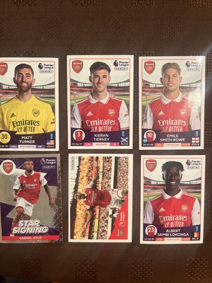 Panini Premier League 2023 Arsenal Konvolut 6 verschiedene Packfrische Sticker