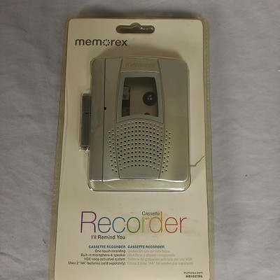 Memorex VOX Personal Cassette Recorder MB1057SIL 90s Voice Memo Transcriber