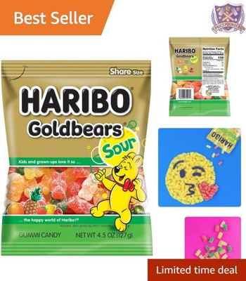 Gummy Candy Assorted Fruity Flavored Sour & Sweet Goldbears Soft Chewy Snacks