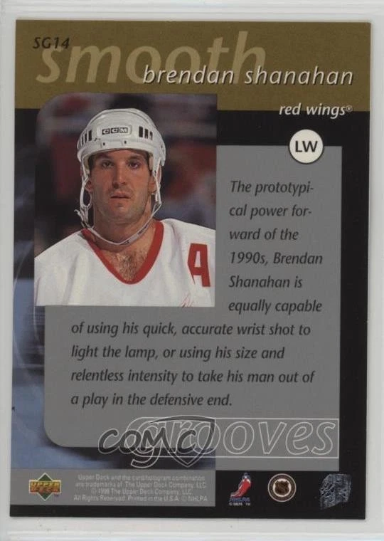 1997-98 Upper Deck Smooth Grooves Brendan Shanahan #SG14 HOF - Image 2 of 2