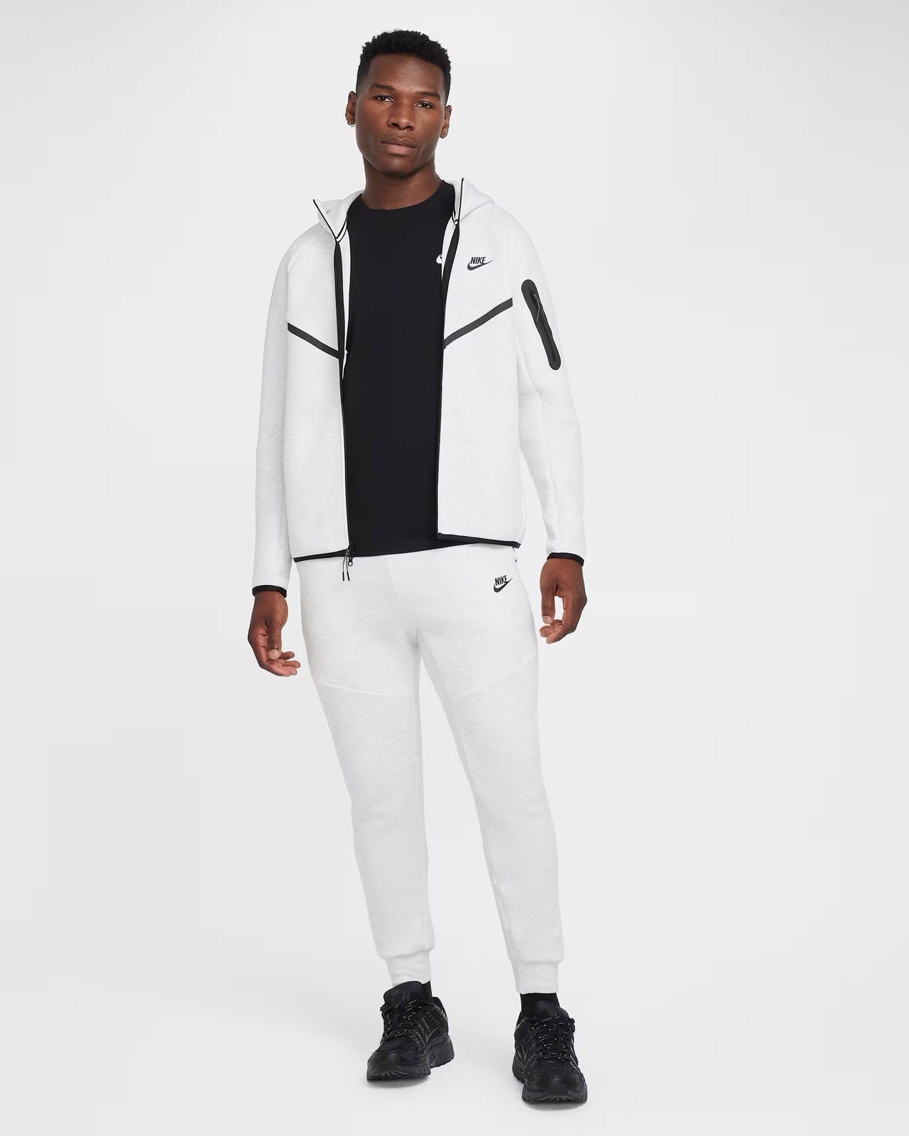 Authentic Nike Tech Fleece Full Zip Hoodie and Pants Set (Heather) Size XL image 3