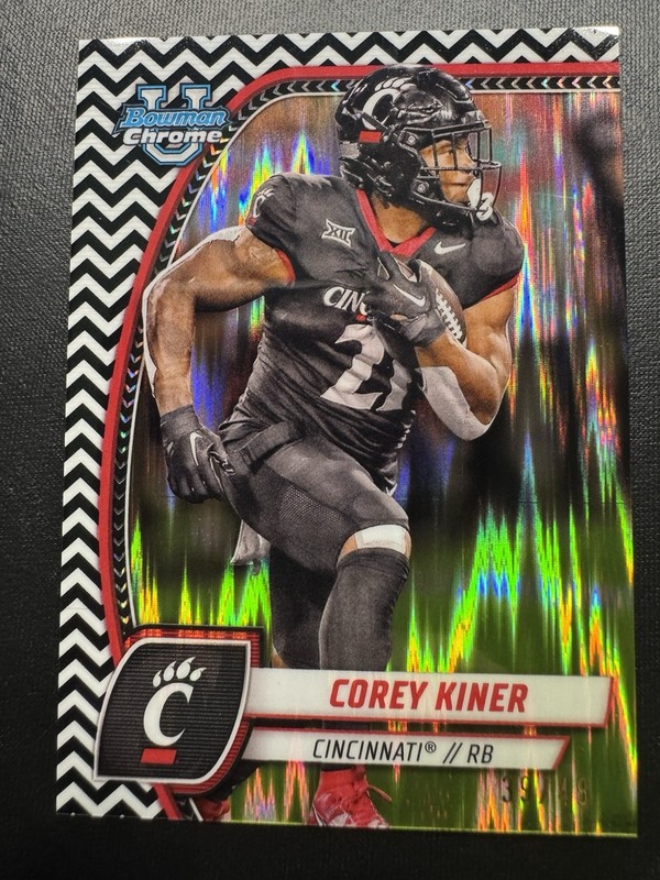 2024 Bowman U Chrome Black & White Stealth Refractor /48 Corey Kiner Arizona