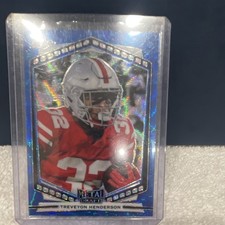 Leaf 2022 Metal Draft Blue Parallel #P-TH1 Treveyon Henderson Ohio State NCAA