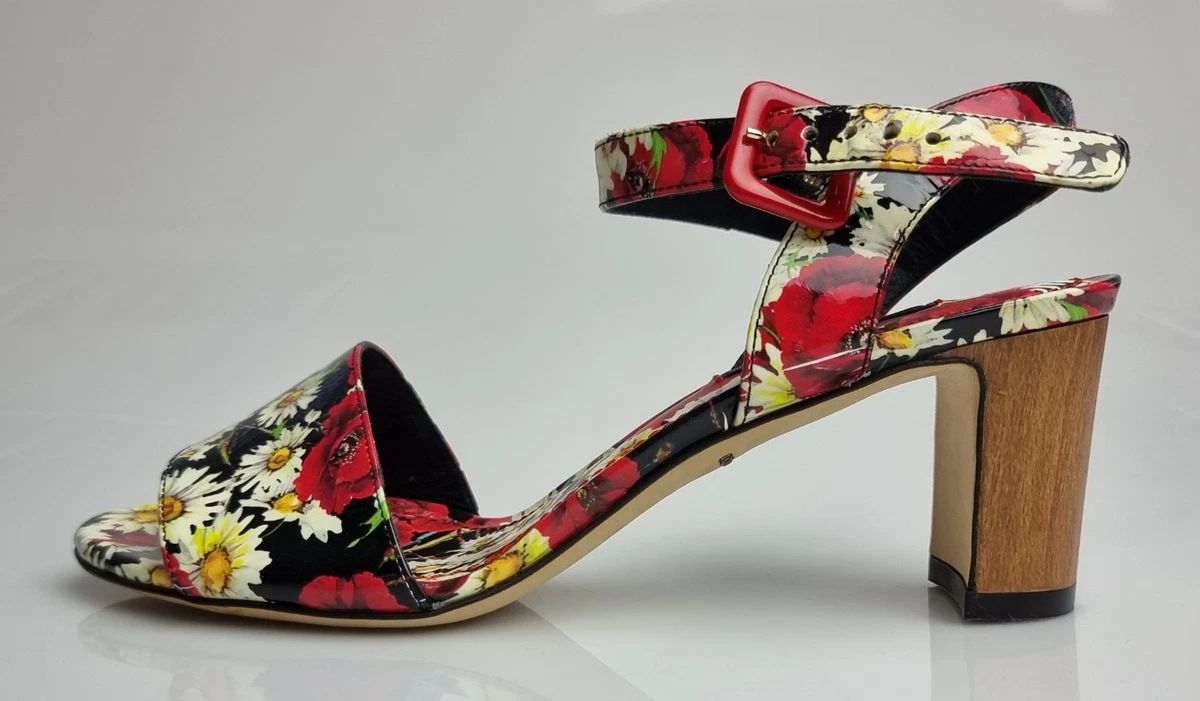Dolce&Gabbana Floral Mid (2-2.9 in) Heel Height Heels for Women