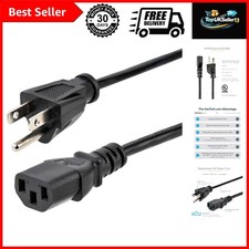 StarTech 6ft Computer Power Cord, 10A 125V, 18AWG, Black