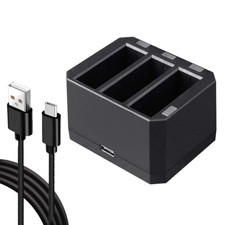 USB Triple Batteries Charger with LED Indicator Light DJI OSMO Action