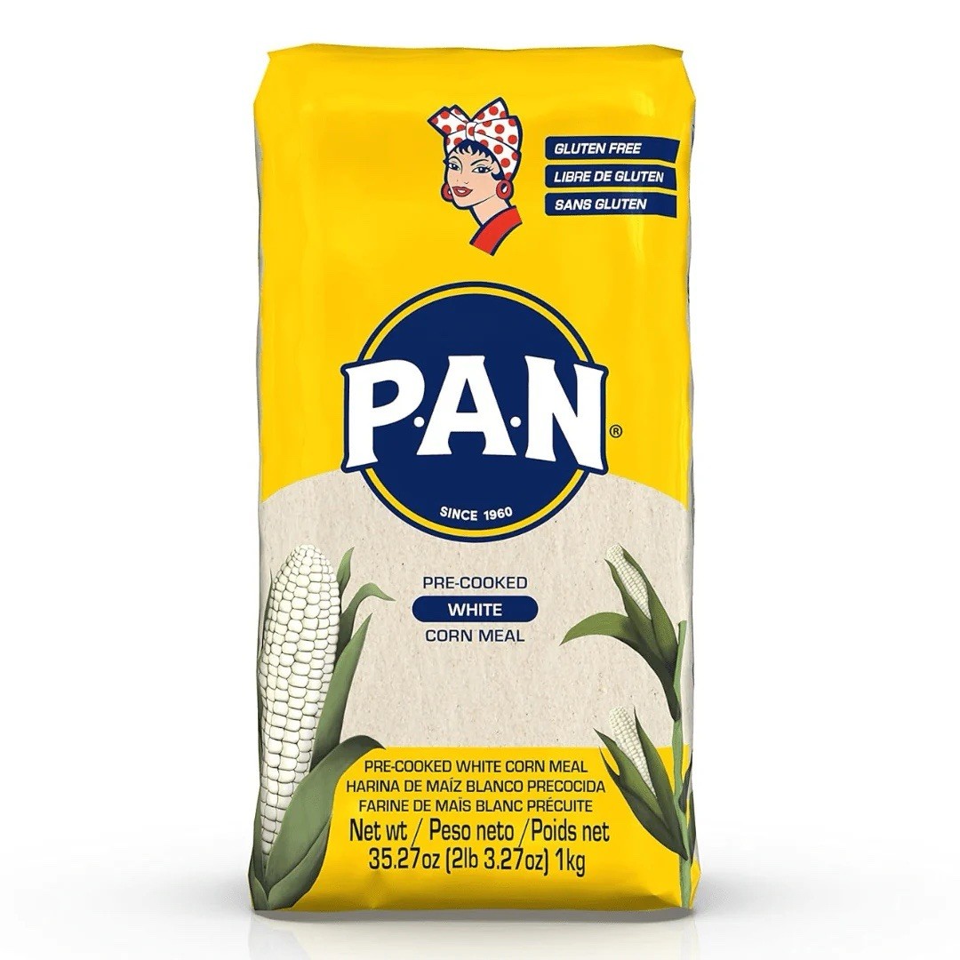 Harina Pan de Ma&iacute;z Blanco Precocida - 1kg - Premium White C