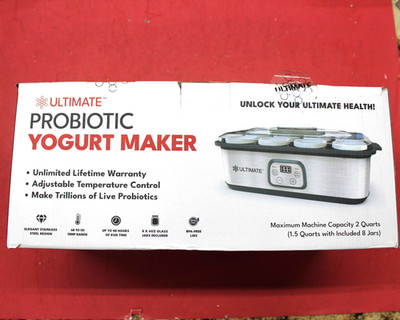 Ultimate Probiotic Yogurt Maker Adjustable Temperature & Time Control, 8 Jars