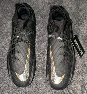 Nike Phantom GT2 Academy DF FG/MG Soccer Cleats Black Gold DC0797-007 Size 11