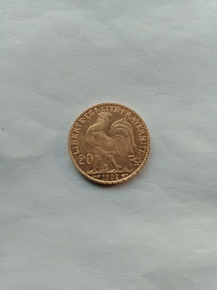 20 francs or 1902 sup coq marianne france bien lire l'annonce avant d'acheter - Photo 1/3