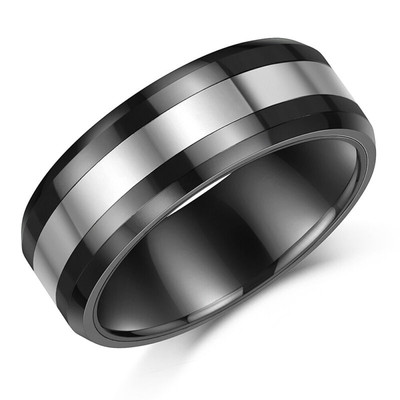 Platino Anello Opaco e Lucido Fede Nuziale 4mm,5mm,6mm UK Marchiato 950