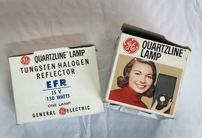 NOS NEW - 2pcs - Projector Lamp Bulb - EFR - 15V 150W - GE