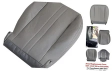  Driver or Passenger Side Bottom Replacement Leather Seat Covers Gray 