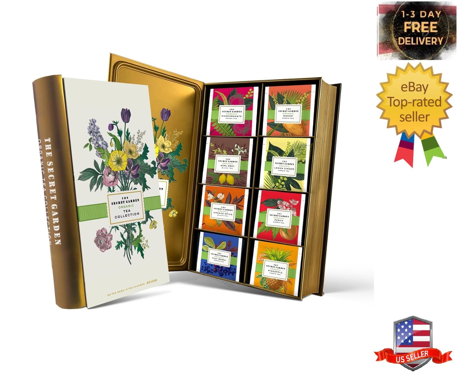 Gift Set - 80 Assorted Bags, 8 Flavors, Green & Black Sample