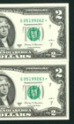 (( STAR - TWO CONSECUTIVE )) $2 2017 A ((CHOICE CU)) Federal Reserve Note