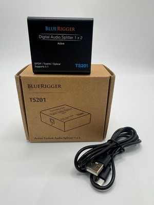 BlueRigger Digital Optical Audio Splitter (Active Toslink Splitter 1 in 2 Out, S
