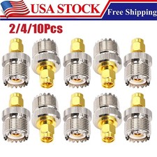 2/4/10Pcs SMA Male to UHF PL259 SO239 Female Connector Coax Adapter 50  Low Loss
