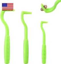 3Pcs Tick Remover Tool Kit, 3 Sizes Green Plastic Painless Tick Puller Twister T
