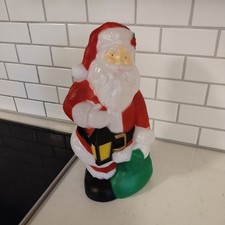 Holiday Time 11" Light Up Tabletop Christmas Blow Mold - Santa Claus Christmas