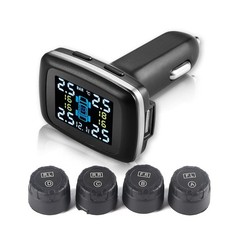 Car TPMS Tire Pressure Monitoring System Cigarette Lighter With 4 External LW
