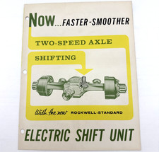 Rockwell-standard Sp-6007 Two-speed Axle Electric Shift Unit Brochure 1960 Rockwell-standard Sp-6007 Two-speed Axle Electric Shift Unit Brochure 1960
