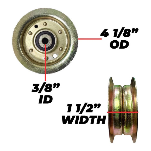 Flat Belt Idler Pulley For Toro Z4200 SS5000 Z5000 42" 50" 52" Timecutter Mower