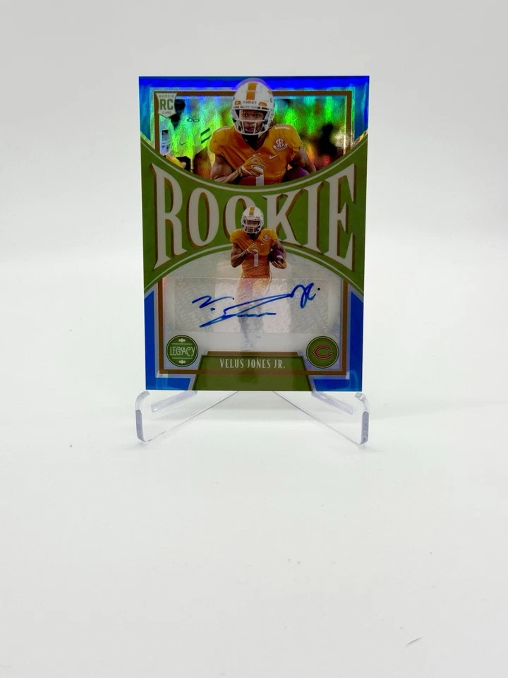 OFFERS! 2022 Panini Legacy VELUS JONES JR Blue Rookie Auto SSP TRUE 1/1 - BEARS - Image 2 of 3