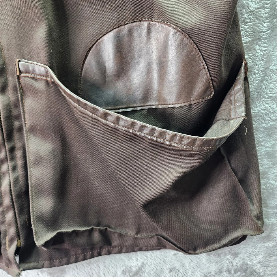 Vintage Bob Allen Sportswear Shooting Vest Brown Quilted Shoulder Hunting Trap - Image 2 of 4