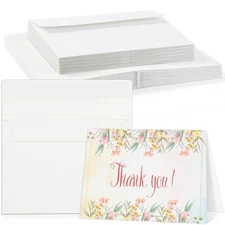 20 Sets Watercolor Cards with Envelopes, 140 lb/300 GSM Watercolor Paper Card...