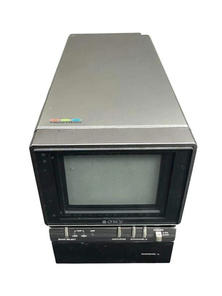 Receptor de TV color Sony Trinitron portátil vintage KV-4000 con estuche de transporte Foto 2 de 4
