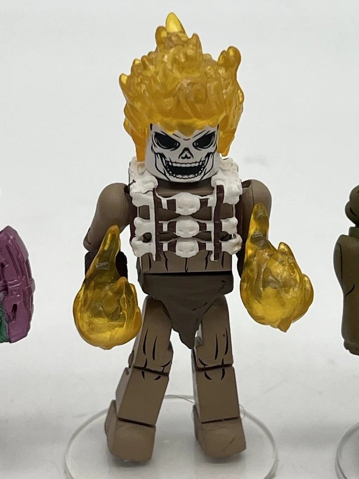 Marvel Minimates Lot of 6 Figures w/ Stands: CARNAGE-HULK, GHOST RIDER SPIDERMAN - Image 4 of 4