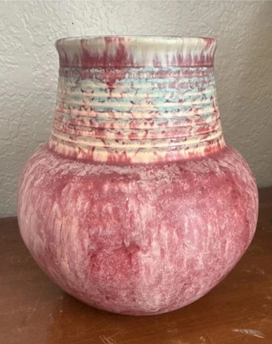 Vintage Roseville Style Pottery Arts & Crafts Art Deco Imperial Glazes vase