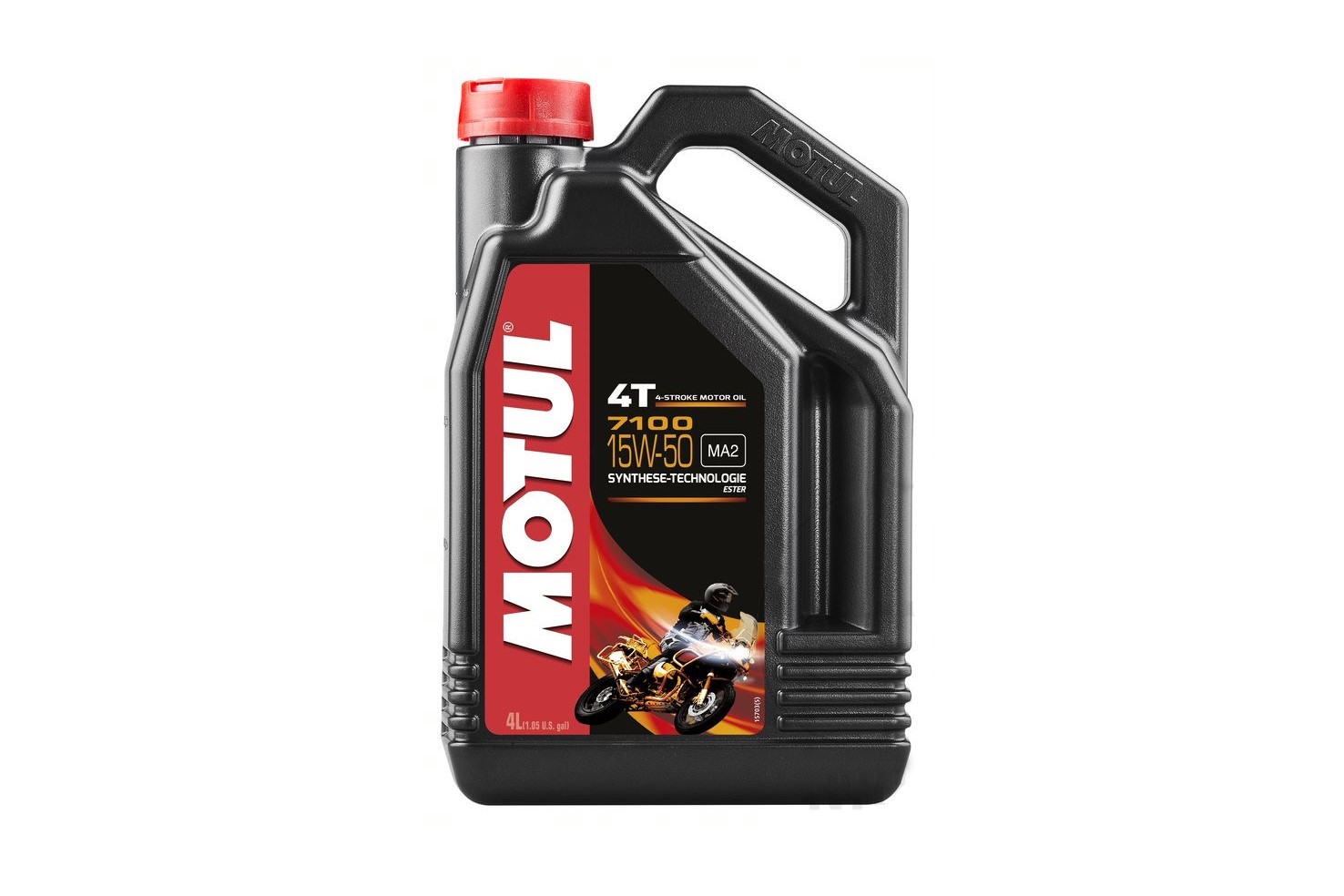 Huile Motul 7100 15W50 4T en bidon de 4L pour moteur de moto