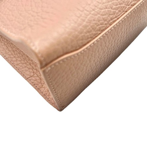 FURLA Pink Leather Shoulder Bag Large Capacity Women's Casual Present From Japan - Picture 3 of 10
