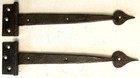VINTAGE HORTON BRASSES PAIR OF FORGED IRON HEART STRAP HINGES;MADE 1993 EXC COND — photo 4