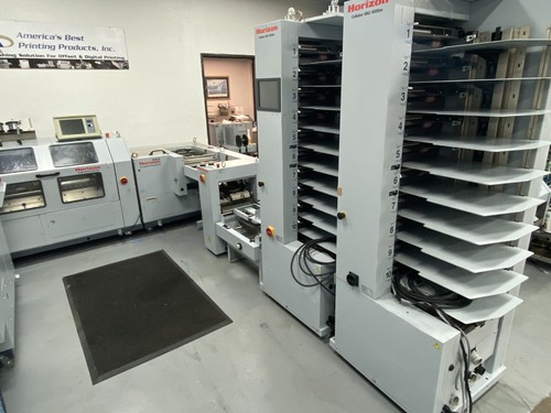 HORIZON STITCHLINER 5500 ,20 BIN VAC 1000 BOOKLETMAKER ,3 KNIFE TRIMMER ,SPF 30S